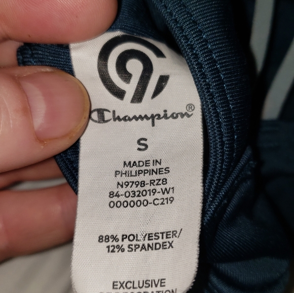 Champion Brand blue Sport top with designed crossed back cut out - Picture 2 of 5